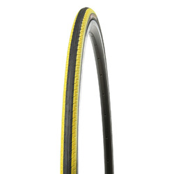 Покрышка для велосипеда Kenda K196 KONTENDER BK/BSK 60TPI LR3 размер 700x23C (23-622) черно-желтая (2021)
