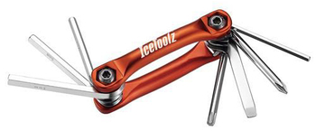 Мультиключ IceToolz 91B4 шестигранники 3x4x5x6, отвёртки +/- , торкс т-25 (2021)