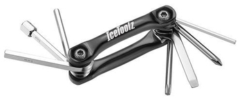 Мультиключ IceToolz 91B5 шестигранники 3x4x5x6x8, отвёртки +/-, торкс т-25 (2021)