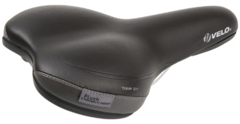 Седло комфортное Velo Plush D2-UNI размер 261х161мм анатом. эластомер (2023)
