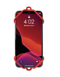Держатель для смартфона Bone RUN TIE HANDHELD силикон. НА КИСТЬ РУКИ универс. 4.7'-7,2'  для бега и свободного ношения, красный (2021)