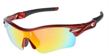 Велосипедные очки VINCA SPORT VG 02 red cо сменными серыми и желтыми линзами, красная оправа (2021)