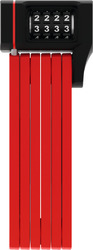Велозамок ABUS Bordo uGrip 5700C/80 см, складной, кодовый 4-х разрядный, с кронштейном, красный (2021)