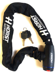 Велозамок Horst цепь, 6х800 мм, на ключ, черный (2021)