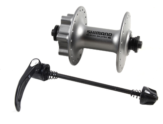 Втулка передняя Shimano Deore HB-M525A, под эксцентрик, крепление диска 6 болтов (2023)