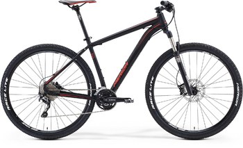 Велосипед MTB Merida BIG.NINE 500 MATT BLACK (DARK GREY/SIGNAL RED) (2015)