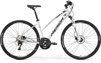 Городской велосипед Merida Crossway 500 Lady Met. White (anthracite/blue) (2015)