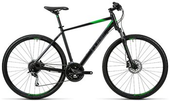 Гибридный велосипед Cube Nature black flash green grey  (2016)