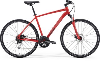 Гибридный велосипед Merida Crossway 100 Matt-Red(Black/Grey) (2016)