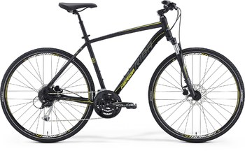 Гибридный велосипед Merida Crossway 100 Matt-Black(Yellow/Grey) (2016)