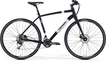 Гибридный велосипед Merida Crossway URBAN 300 Silk Black (White) (2016)