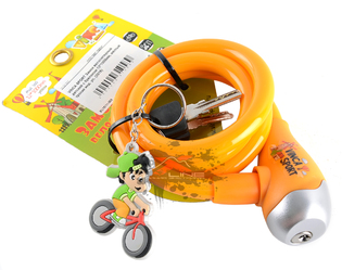 Велозамок VINCA SPORT 12*1000мм Orange Kid (2016)