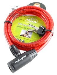 Велозамок VINCA SPORT 8*1200мм Red (2016)