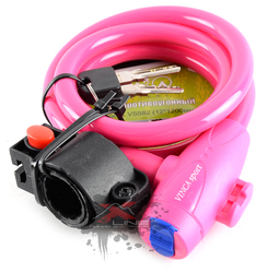 Велозамок VINCA SPORT 12*1200мм Pink (2016)