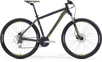 Велосипед MTB Merida BIG.NINE 20-D Matt Black (green) (2016)