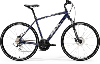 Гибридный велосипед Merida Crossway 20-D Dark Blue (silver/white) (2017)