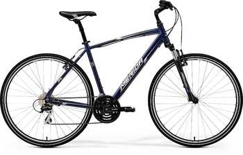 Гибридный велосипед Merida Crossway 20-V Dark Blue (silver/white) (2017)
