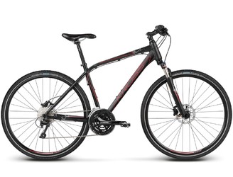 Гибридный велосипед Kross Evado 6.0 Black/Silver/Red matte (2017)