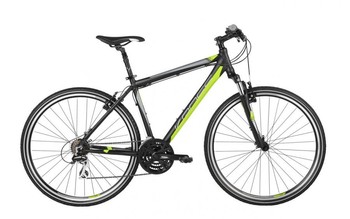 Гибридный велосипед Kross Evado 2.0 Black/Lime matte (2017)