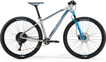 Велосипед MTB Merida Big.Nine 600 Shiny Silver (Sky Blue/Blue) (2018)