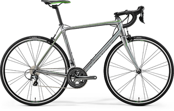 Шоссейный велосипед Merida Scultura 300 Shiny Dark Silver (Grey/Green) (2018)