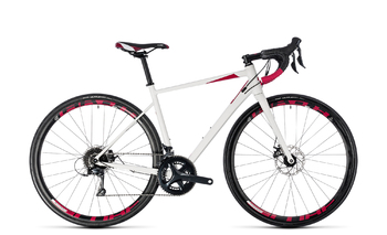 Шоссейный велосипед Cube AXIAL WS Pro Disc white/berry (2018)