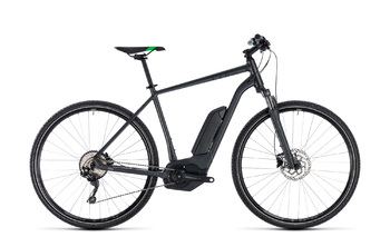Электровелосипед Cube CROSS HYBRID Pro 400 grey/flashgreen (2018)