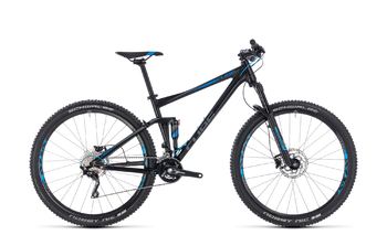 Велосипед двухподвес Cube STEREO 120 29 black/blue (2018)