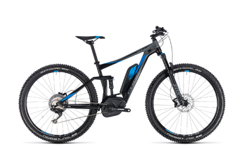 Электровелосипед Cube STEREO HYBRID 120 EXC 500 27.5 black/blue (2018)
