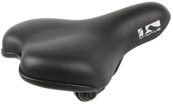 Седло подростковое для велосипеда  M-Wave Teen, размеры 216x168 мм, чёрное (2021)