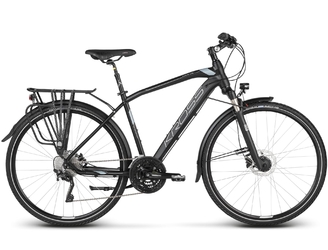 Дорожный велосипед Kross Trans 10.0 black/steel/silver matte (2018)