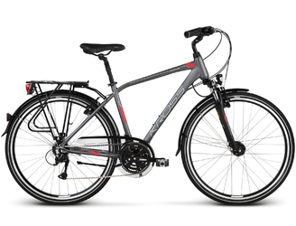 Дорожный велосипед Kross Trans 4.0 graphite/red/silver matte (2018)