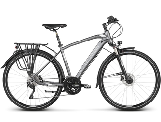 Дорожный велосипед Kross Trans 9.0 graphite/silver matte (2018)