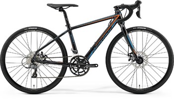 Подростковый шоссейный велосипед Merida Mission J.Road MetallicBlack/Orange/Blue (2019)
