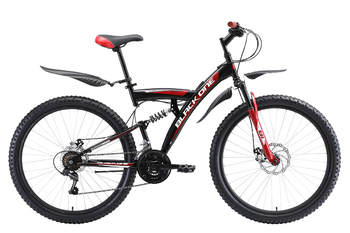 Велосипед двухподвес Black One Flash FS 27.5 D чёрный/красный/белый (2019)