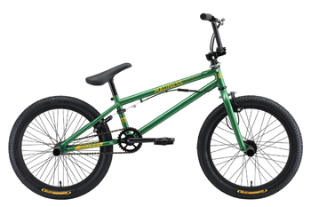 Велосипед BMX Stark Madness BMX 2 зелёный/жёлтый (2019)