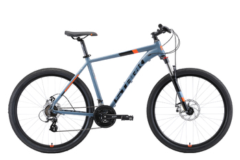Велосипед МТВ Stark Router 27.3 D серый/чёрный/оранжевый (2019)