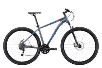 Велосипед МТВ Stark Router 29.4 D серый/голубой/оранжевый (2019)