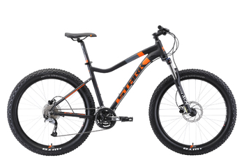 Велосипед МТВ Stark Tactic 27.5 + HD чёрный/оранжевый (2019)
