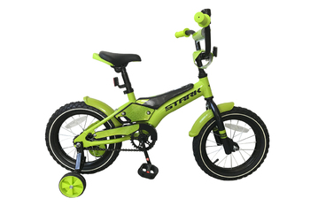 Детский велосипед Stark Tanuki 14 Boy зелёный/чёрный (2019)