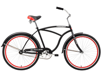 Городской велосипед Black One Mirage черный/красный (2016)