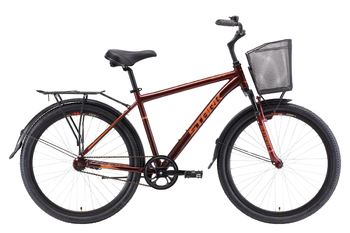 Городской велосипед Stark Holiday 26.1 S тёмно-коричневый/серый (2018)