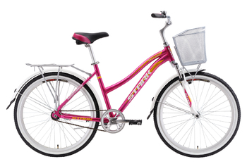 Городской велосипед Stark Ibiza 26.1.S розовый/жёлтый/белый (2018)