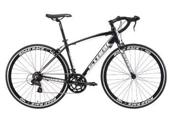 Шоссейный велосипед Stark Peloton 700.1 чёрный/тёмно-серый/белый (2018)