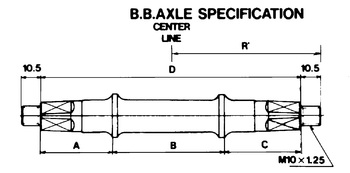 Ось каретки XLINE 68х121,5мм (2021)