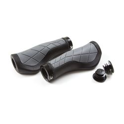 Ручки на руль Clarks CE315 135 мм с 1 фиксатором, 2х компонентный, серо-черные (2020)