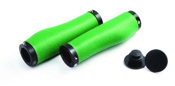 Ручки на руль Clarks CS-003 силиконовые, 130 мм, антискользящие, 2 фиксатора, зеленые (2020)