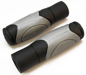 Ручки на руль Clarks C44 резиновые, 125 мм, эргономичные, черно-серые (2020)