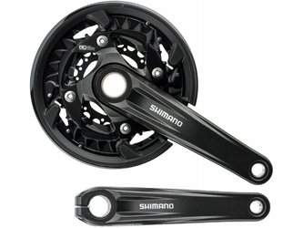 Система шатунов Shimano FC-MT500 на 10 скоростную трансмиссию, звезды 40/30/22T, длина шатуна 175 мм (2020)