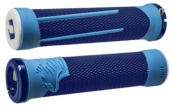 Ручки на руль Odi AG2 для DH синие с голубым, 135 мм (2020)